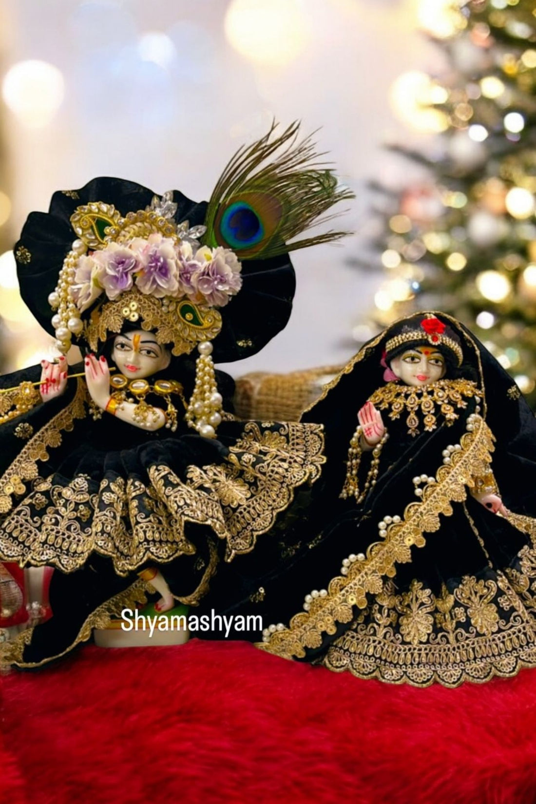 Radha krishna Black color poshak