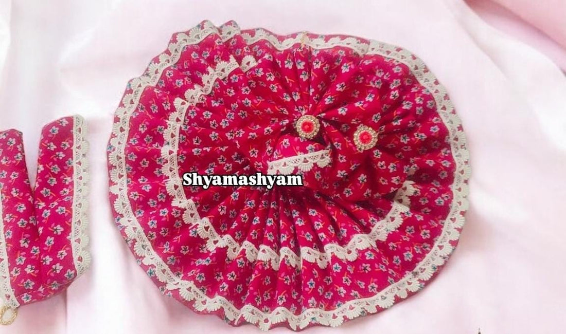 Margenta  Floral pure cotton poshak for Beloved Laddugopal